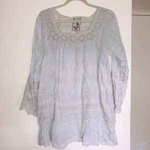 Johnny Was Grey Tunic Blouse